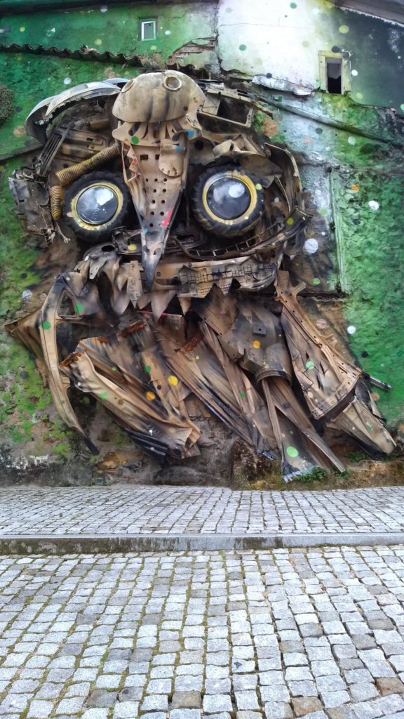 arte urbana na covilhã coruja